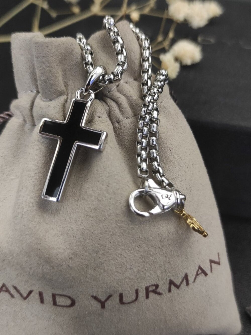 David Yurman 925 Silver Necklaces with Original Pouch